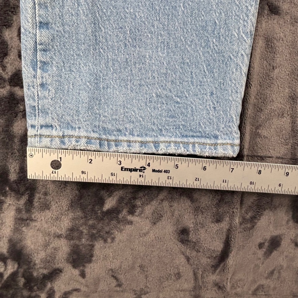 Levi's Ribcage Straight Ankle Jeans Womens 25 Light Blue Distressed Denim 3913 - Picture 5 of 8